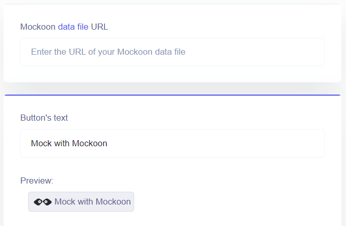interface for creating a mockoon button