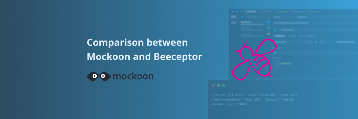 Mockoon and Beeceptor logos side by side