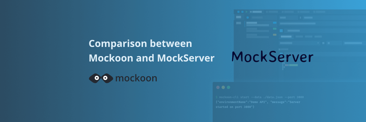 Mockoon and MockServer logos side by side