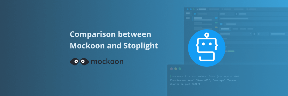 Mockoon and Stoplight logos side by side