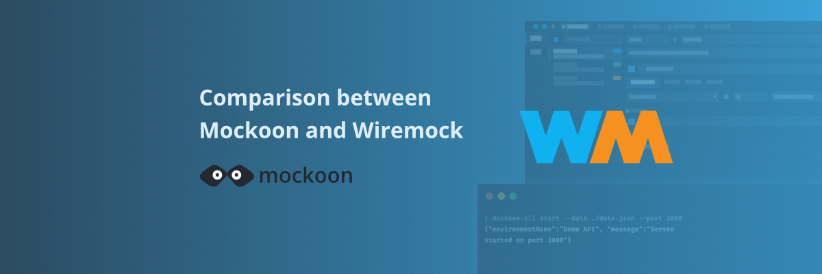 Mockoon and WireMock logos side by side