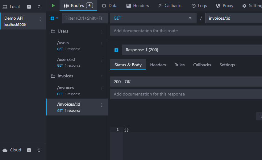 routes organized in folders and sub-folders