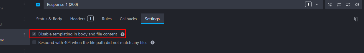 disable templating in route response