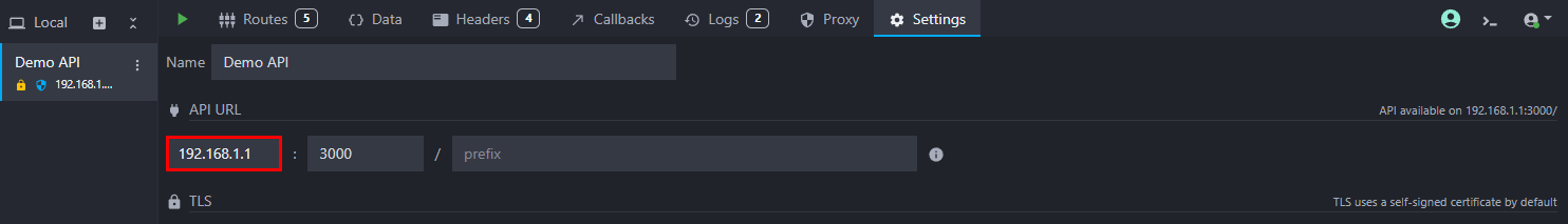 field to set a custom hostname