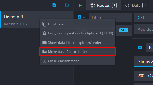 move environment file to a new folder