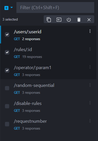 view of multiple routes selected