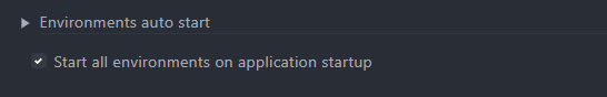 checkbox to enable environments auto-start