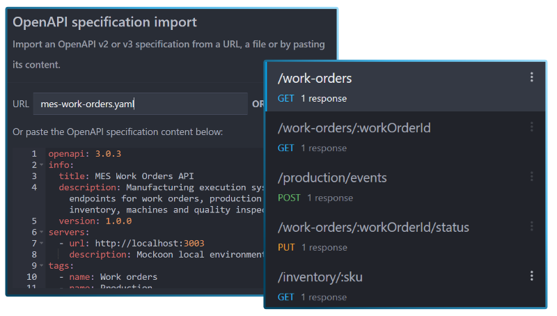Illustration of MES and ERP API integration testing