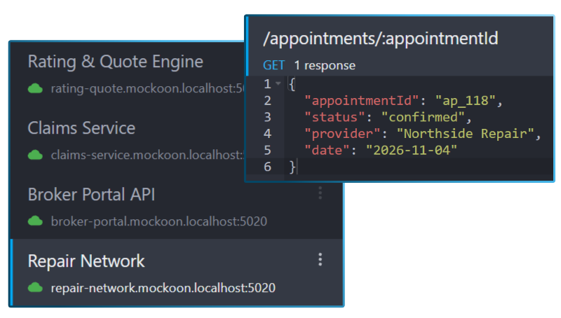 Illustration of insurance broker and partner API mocks