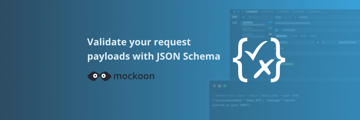 mockoon logo next to the json schema logo